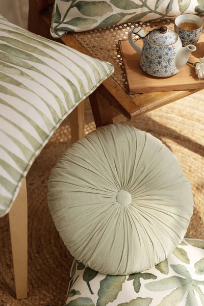 Cuddle Pistachio Velvet Round Cushion SanctuaryLiving