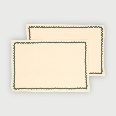 Clara Eucalyptus Cotton Table Mats-Set of 2
