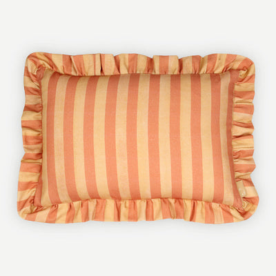 Linea Ruffle Amber Cotton Oblong Cushion Cover