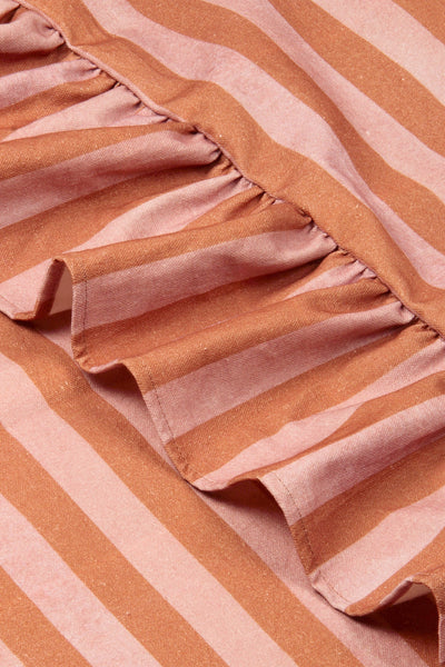 Linea Ruffle Dusty Rose Cotton Table Cover