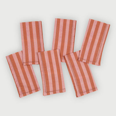 Linea Dusty Rose Cotton Table Napkins-Set of 6