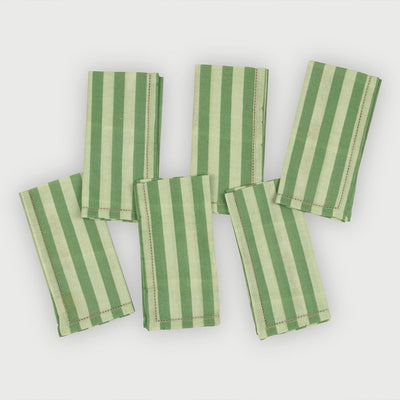 Linea Forest Green Cotton Table Napkins-Set of 6