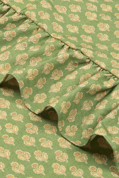 Viola Ruffle Forest Green Cotton Table Cover