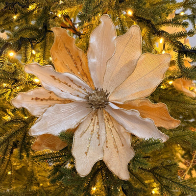 Magnolia Flower filler Gold And White - Set of 3 / Set of 6