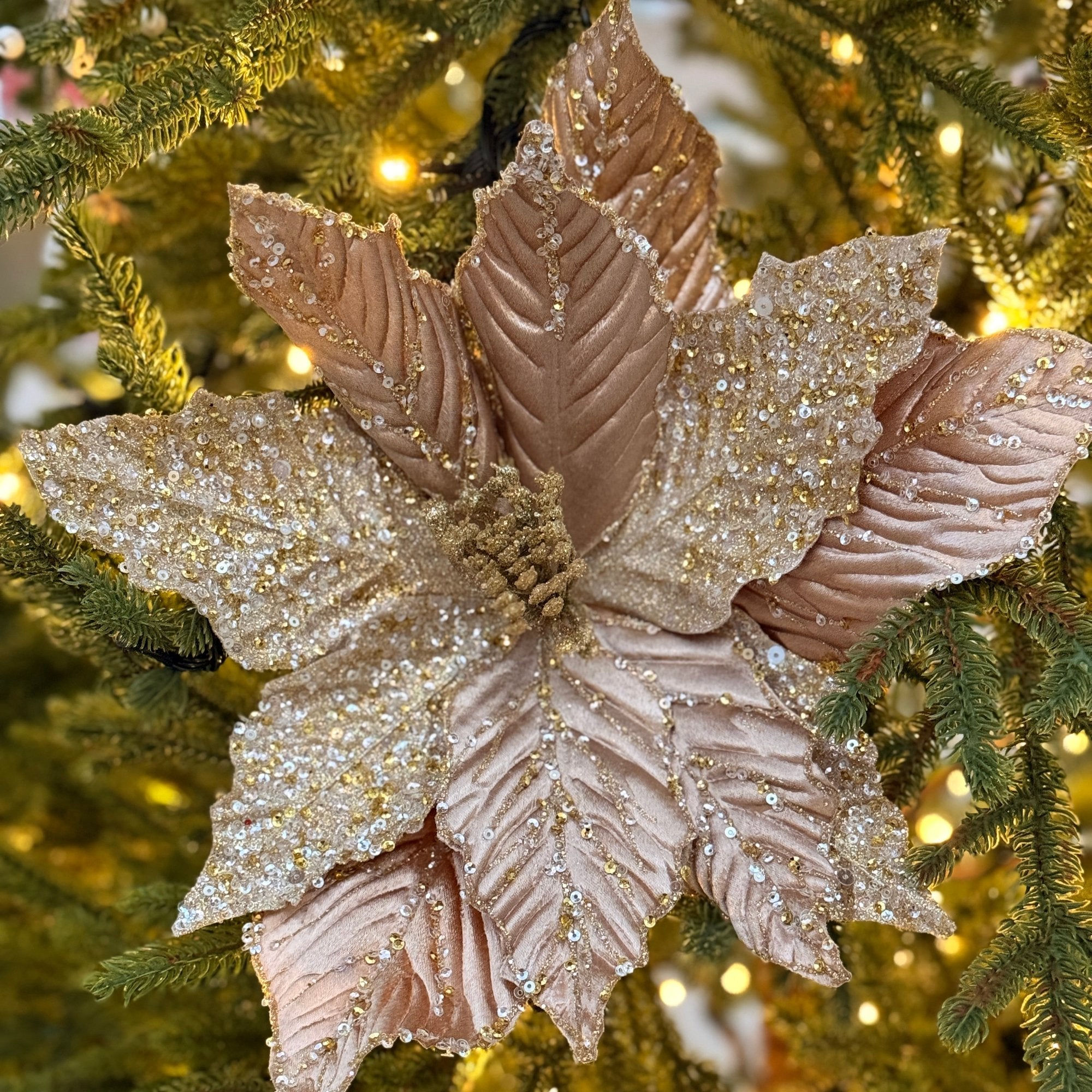 Poinsettia flower filler - Set of 3 / Set of 6