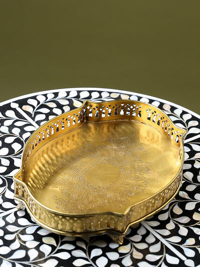 Victorian Curve Tray Medium Gold