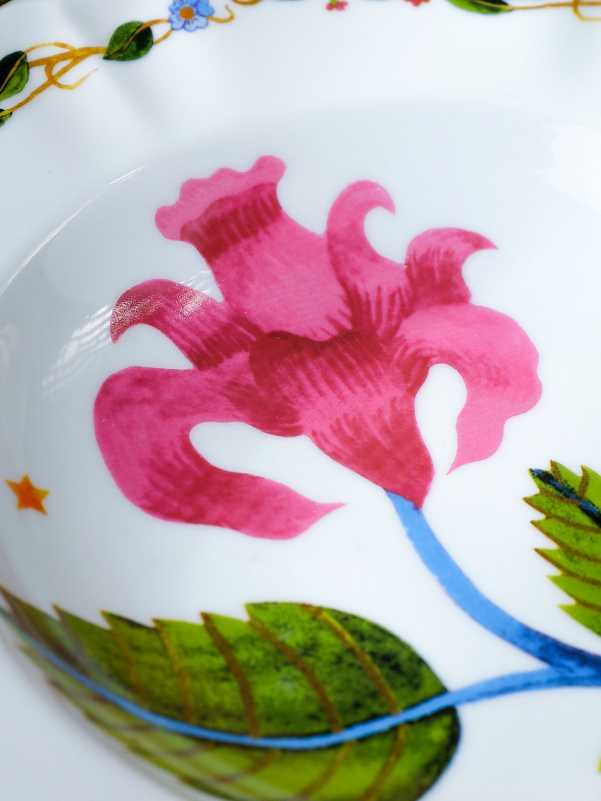Pink Flower Deep Plate