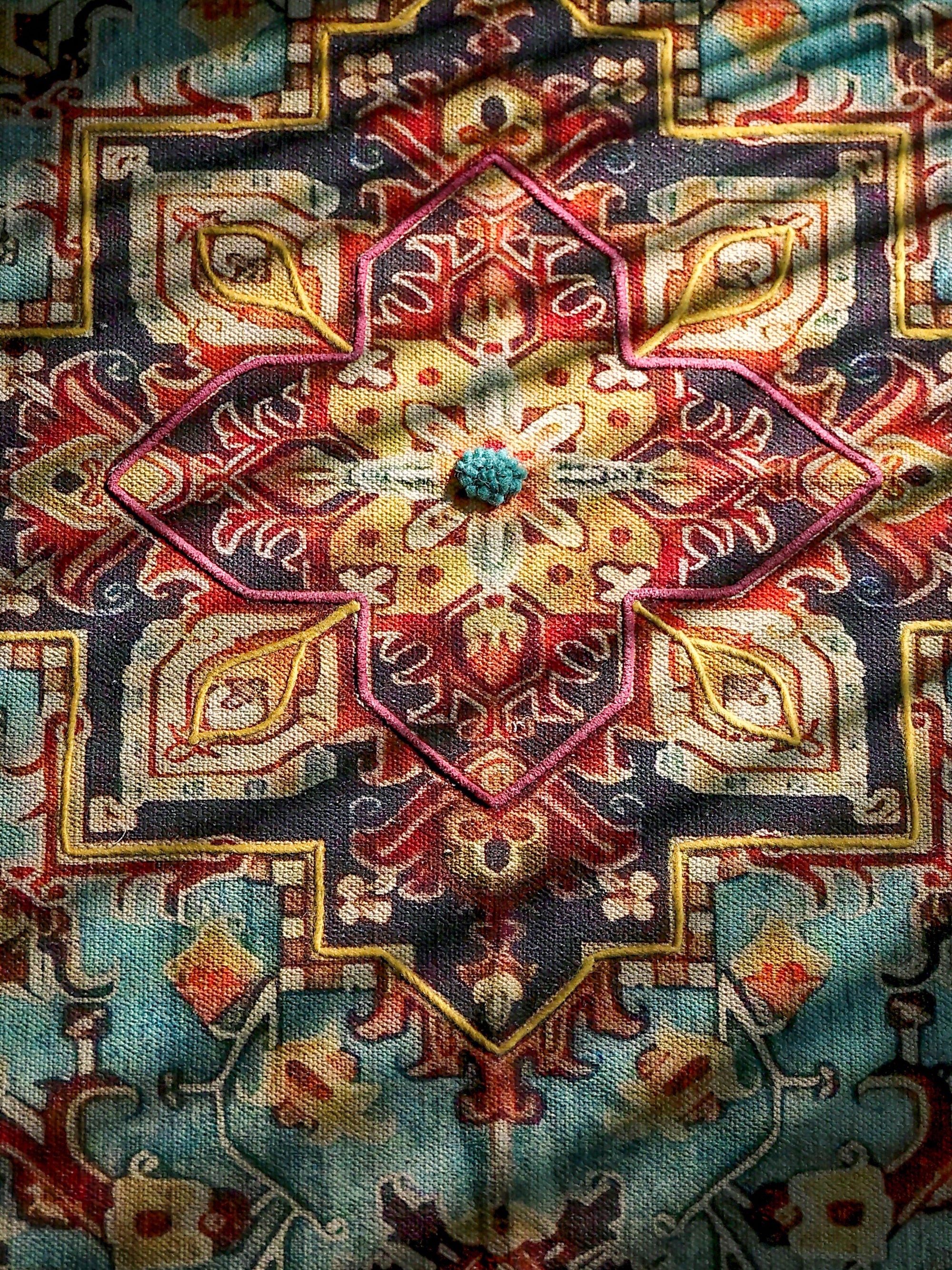 Azure Bloom Medallion Rug