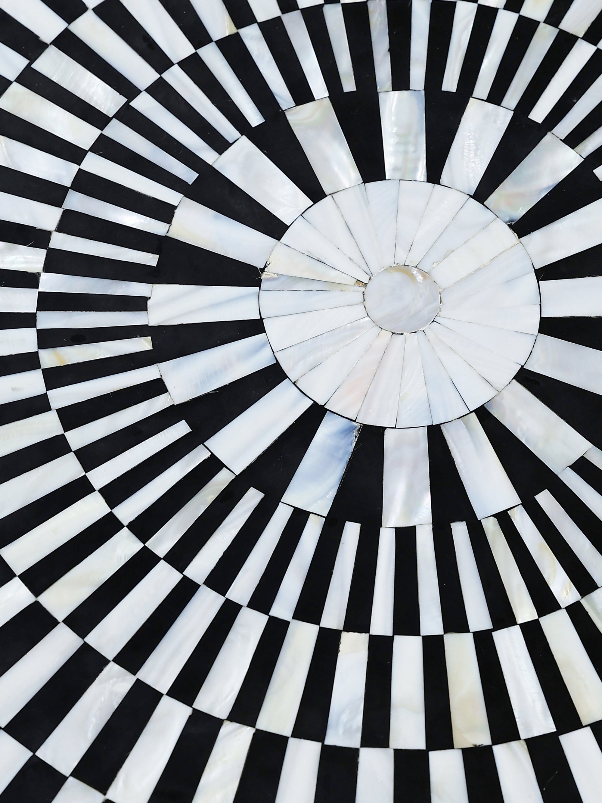 Handmade Inlay Side Table- Waterfall