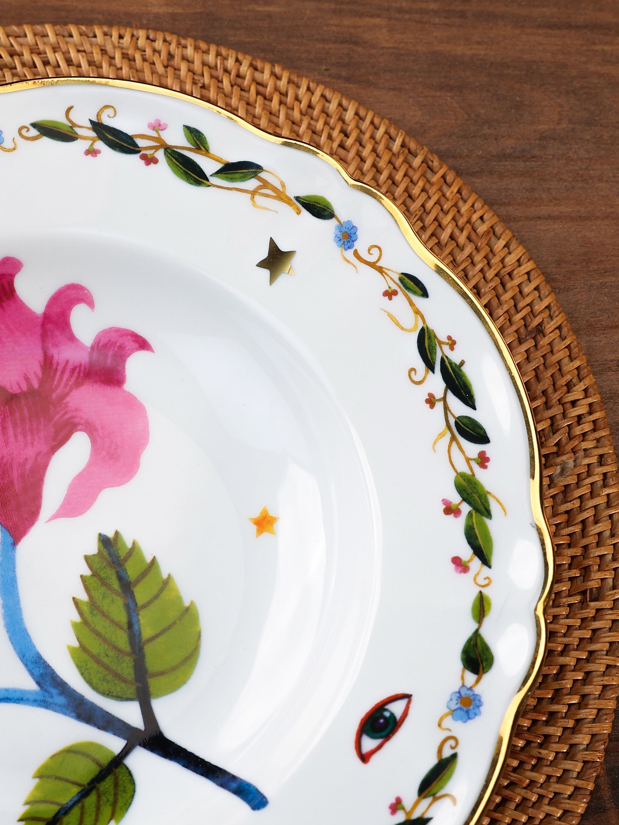 Pink Flower Deep Plate