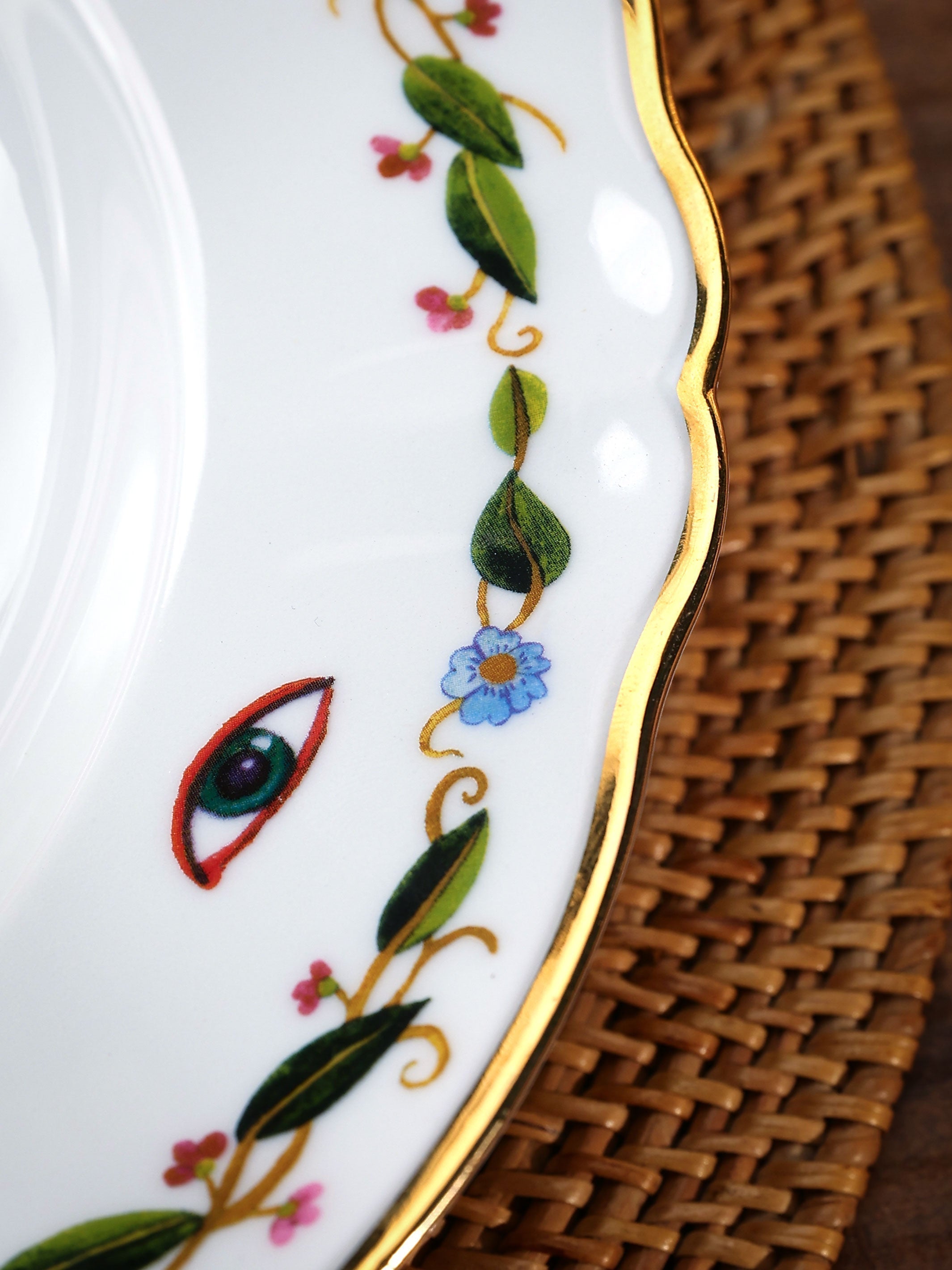 Pink Flower Deep Plate