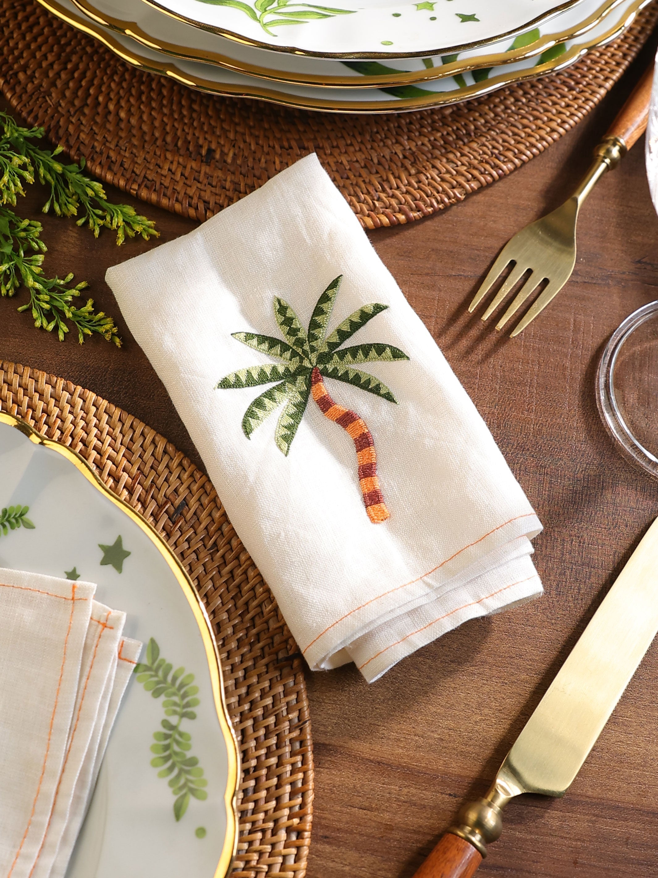 Sunset Palm - Table Napkins (Set of 2)
