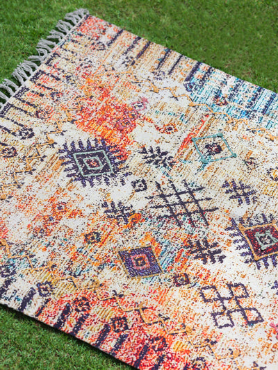 Bereket Embroidered Cotton Rug