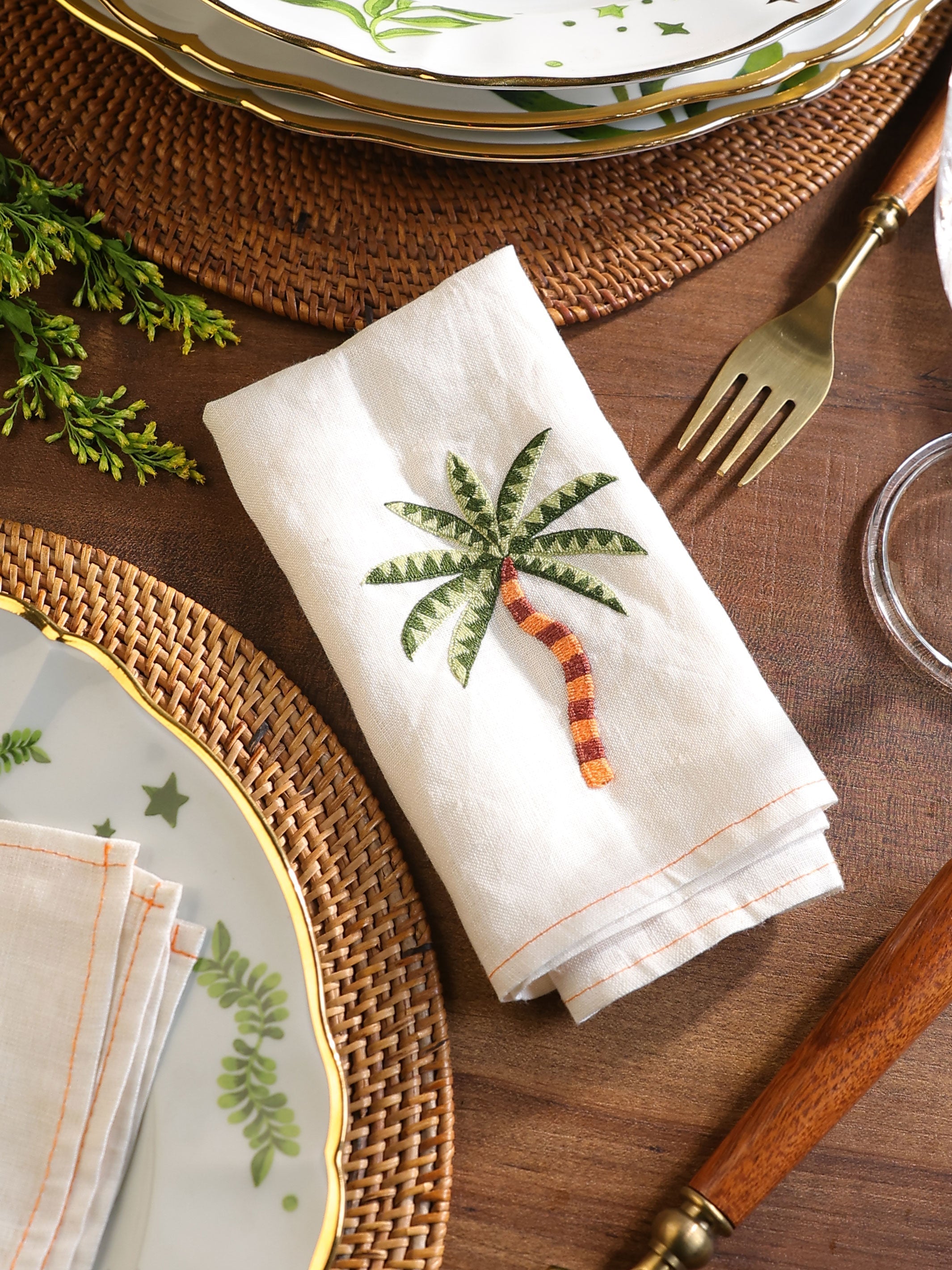 Sunset Palm - Table Napkins (Set of 2)