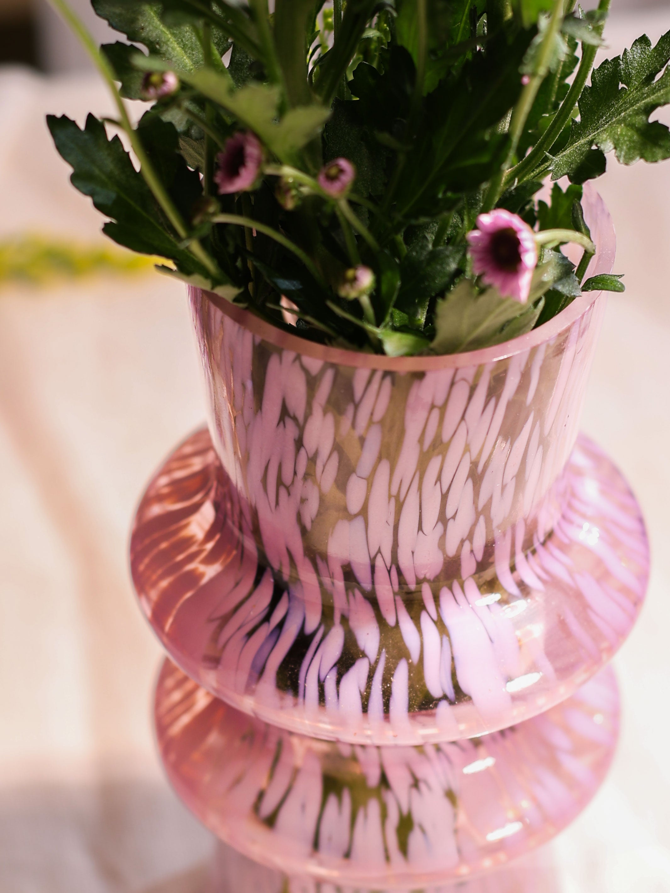 Murano Glass Vase - Pink