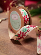Poinsettia & Pine Ribbon