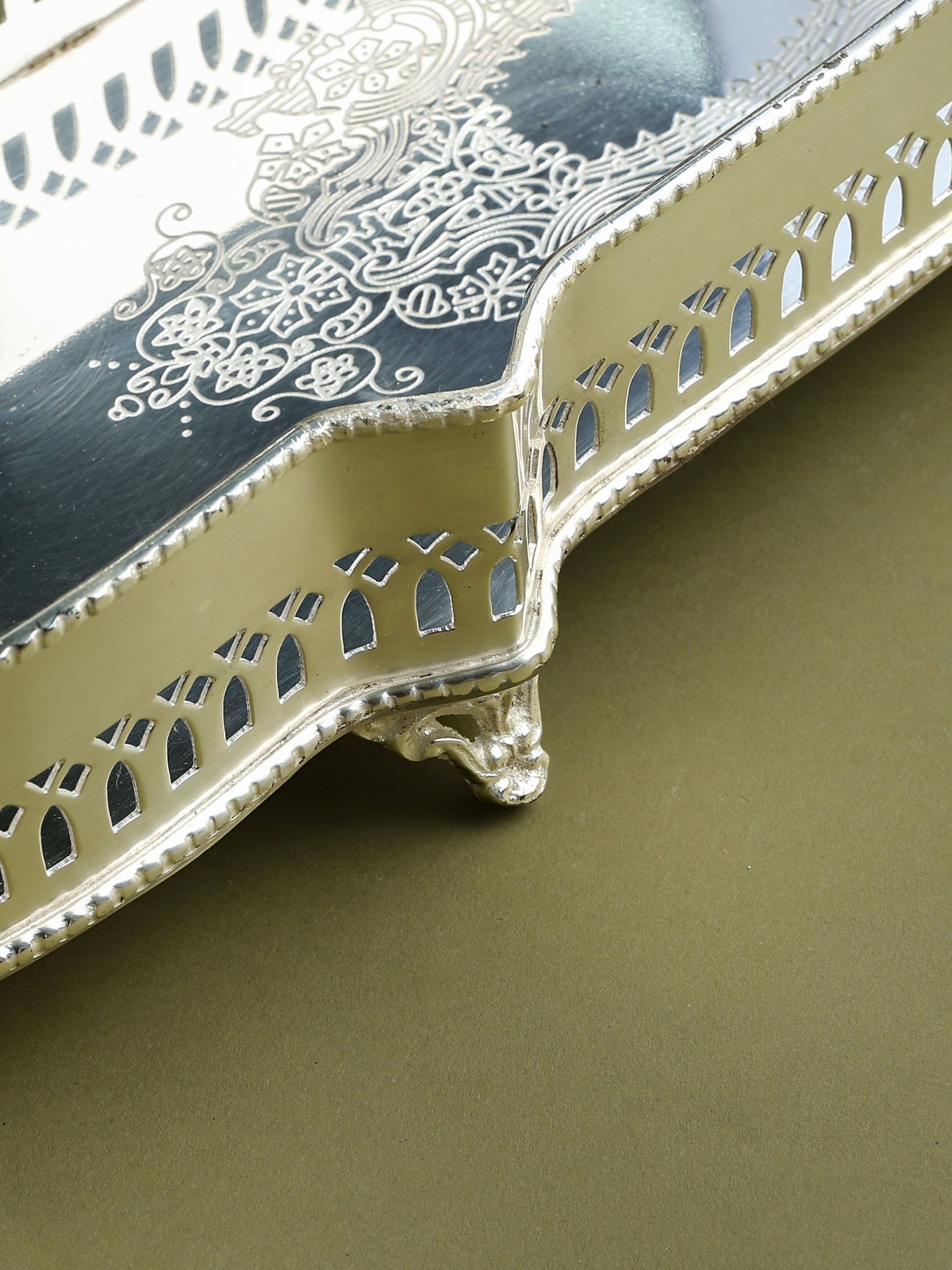 Victorian Rectangular Tray Silver