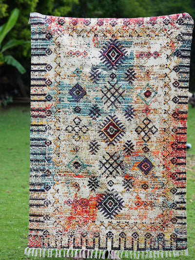 Bereket Embroidered Cotton Rug