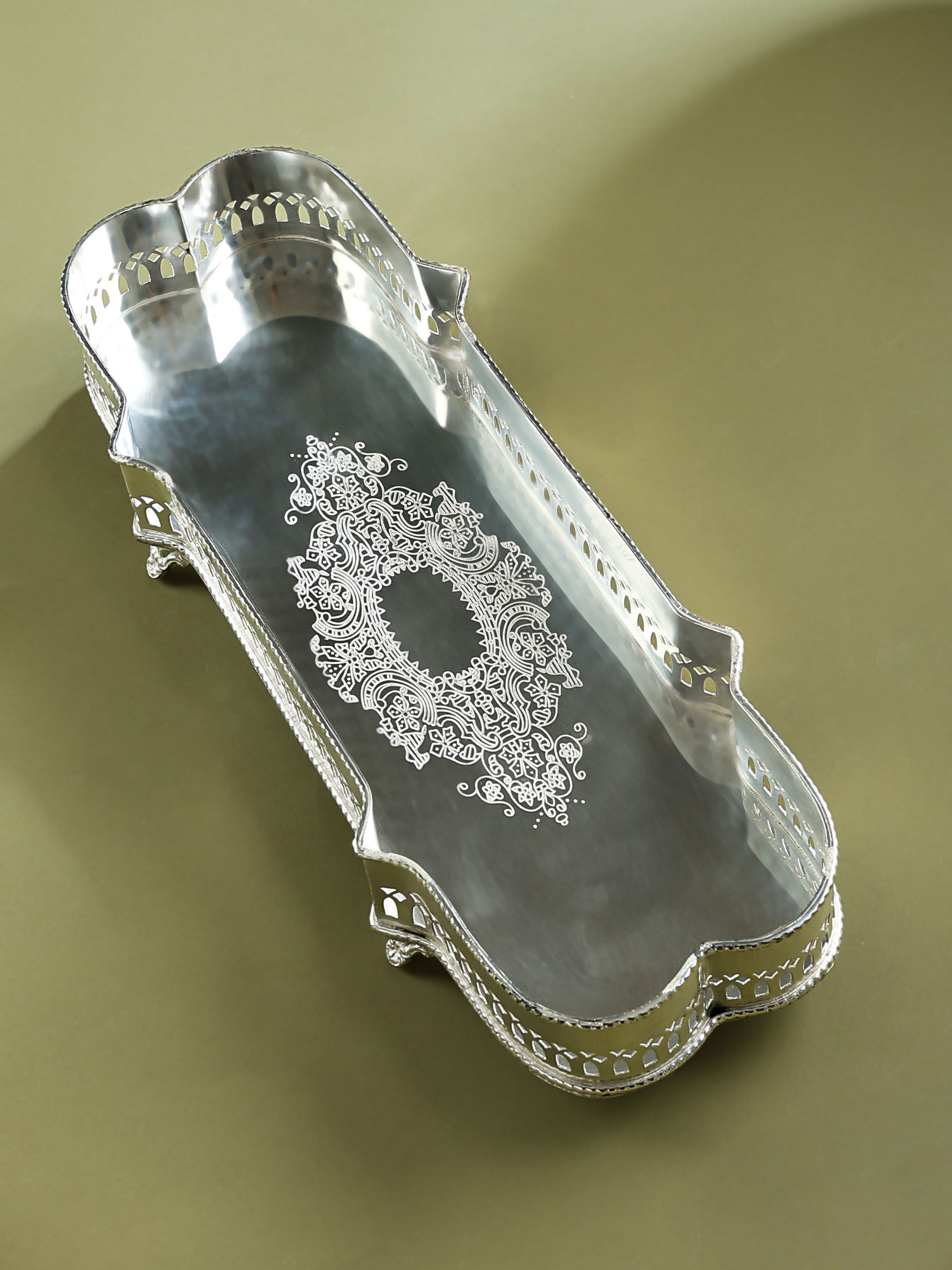 Victorian Rectangular Tray Silver