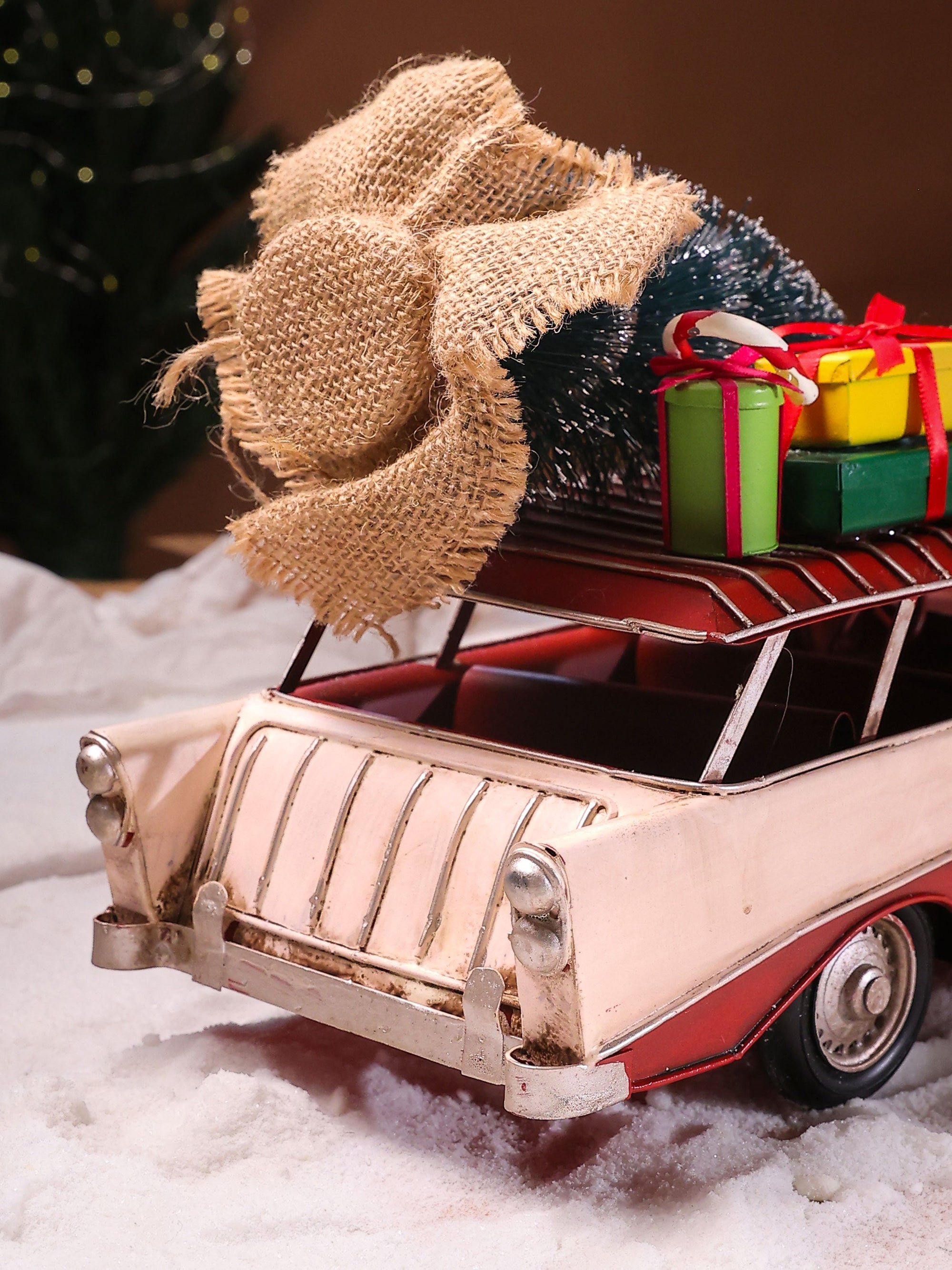 Car with Xmas Decorations