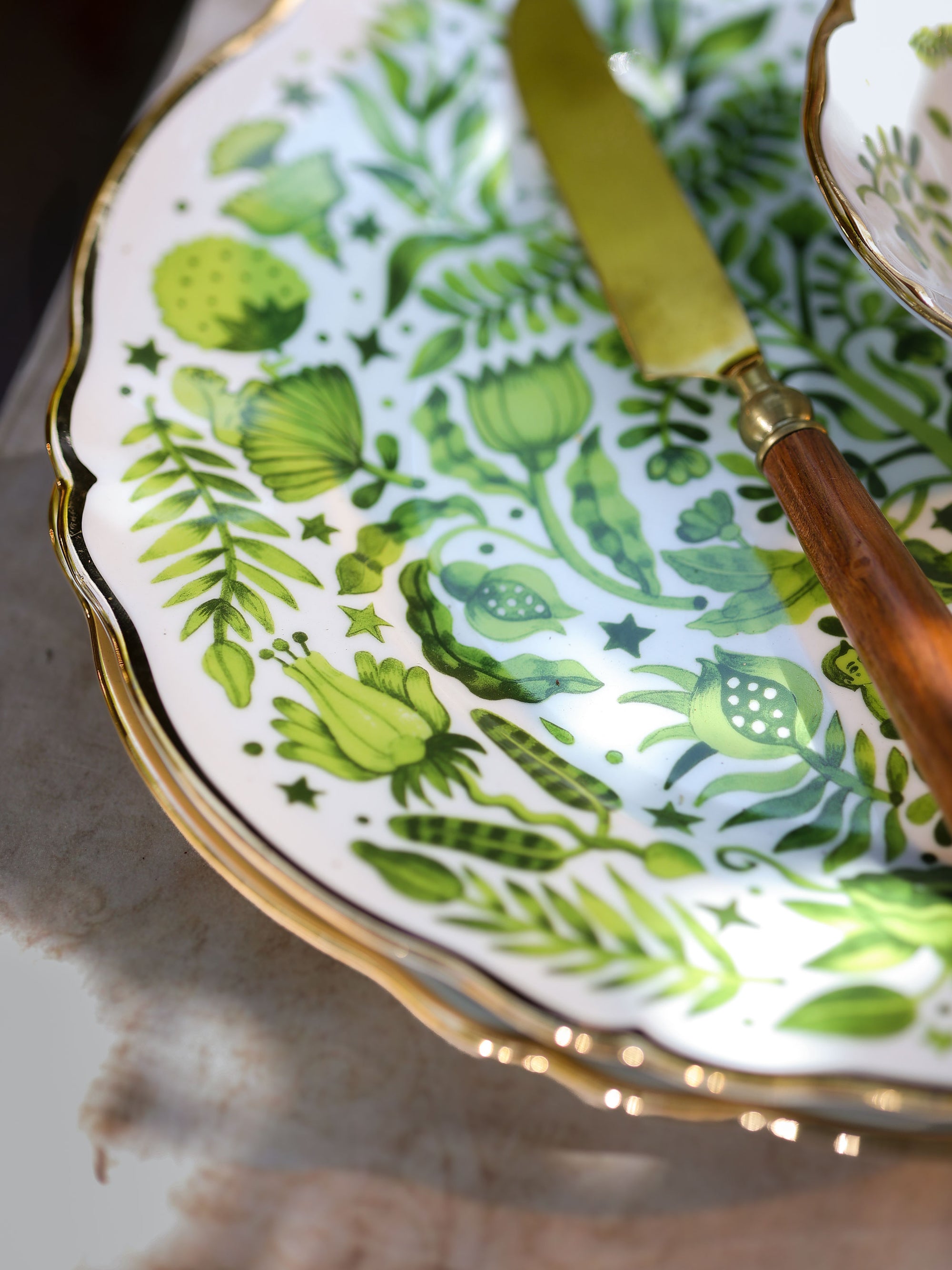 All Over Green Platter