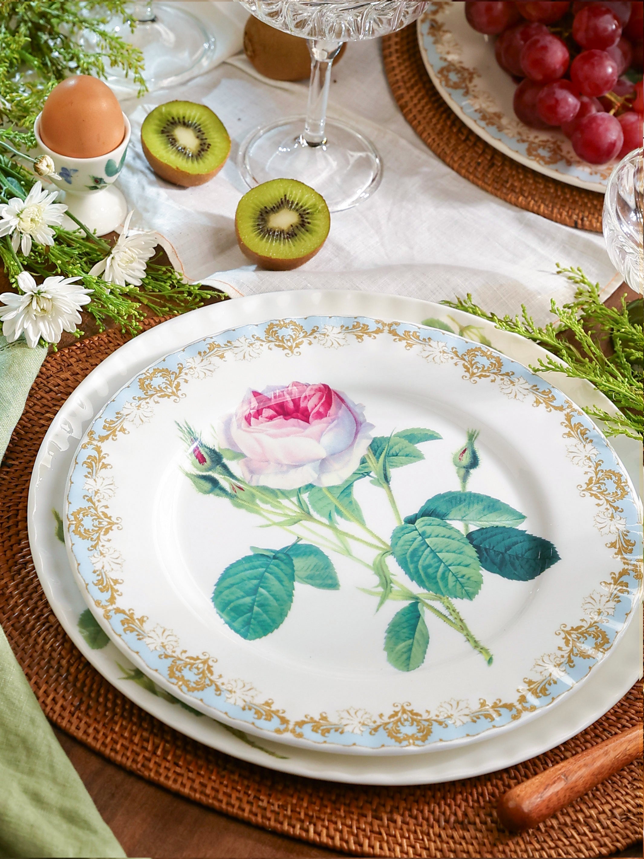 Vintage Rose Dinner Plate (Box of 6) - Product Image 