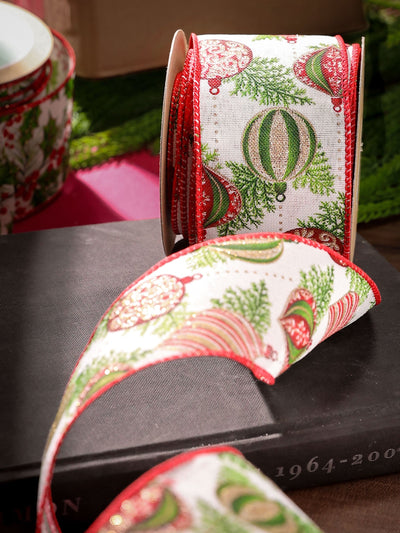 Vintage Ornament & Pine Ribbon