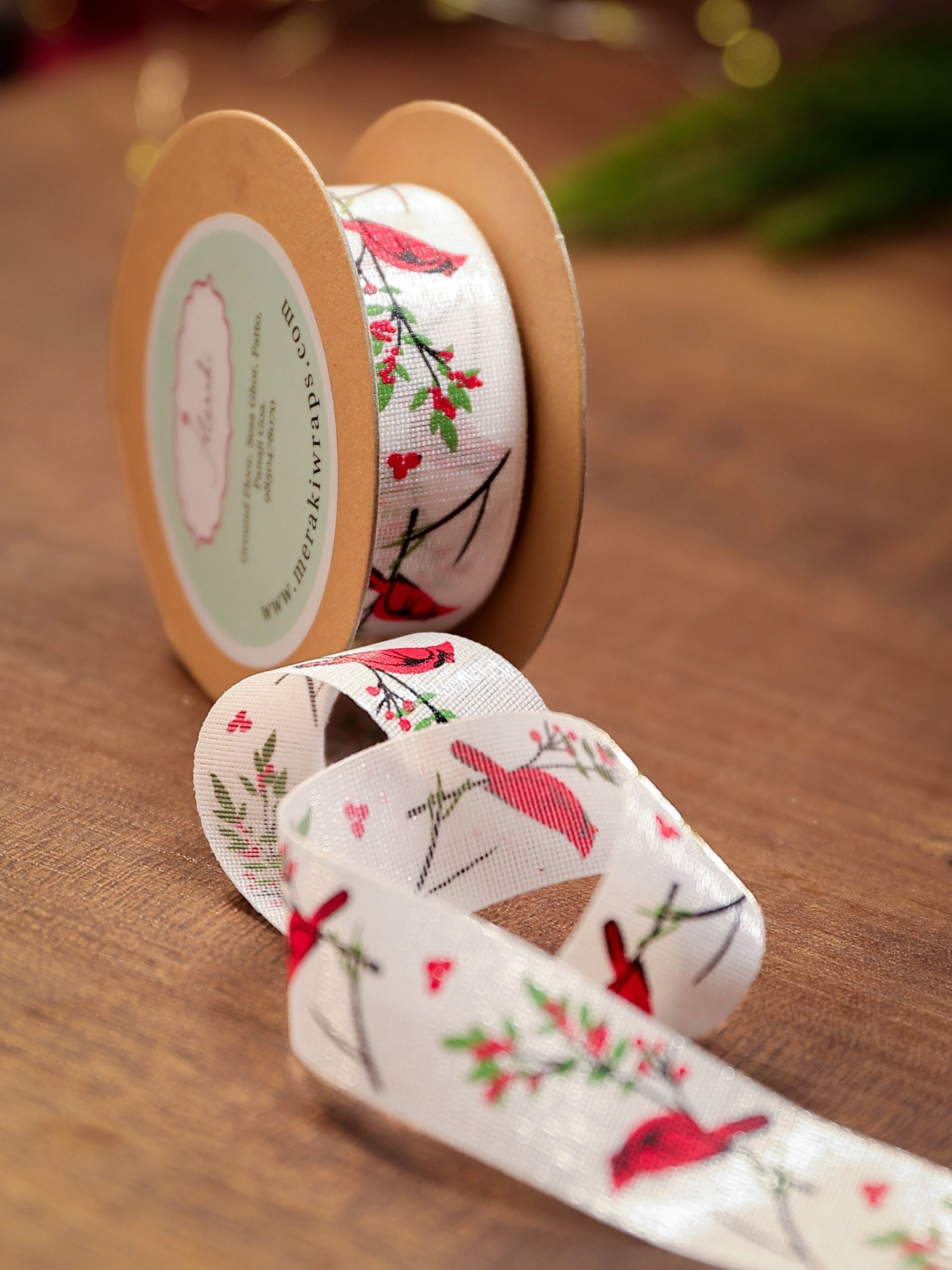 Winter Cardinal Ribbon - Product Image 