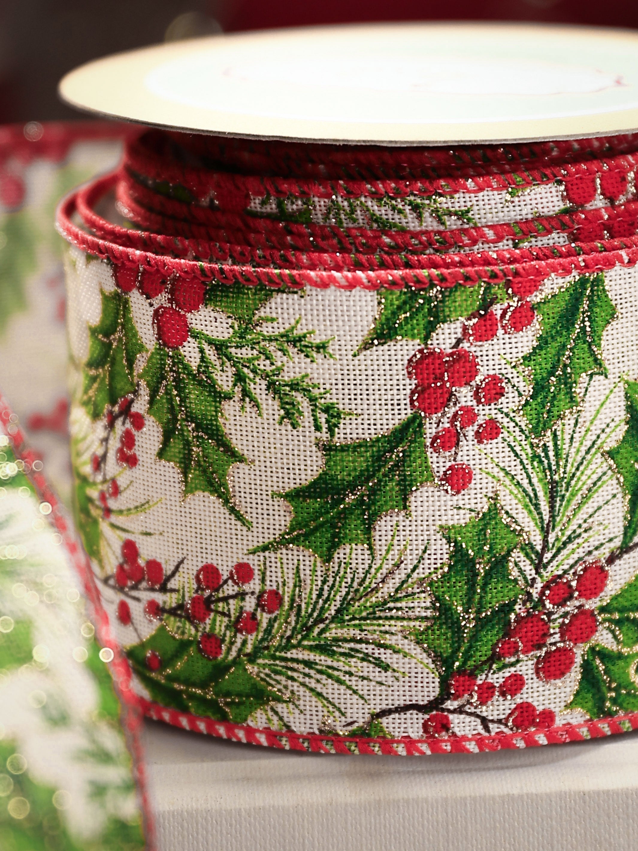 Holly Berry Holiday Ribbon