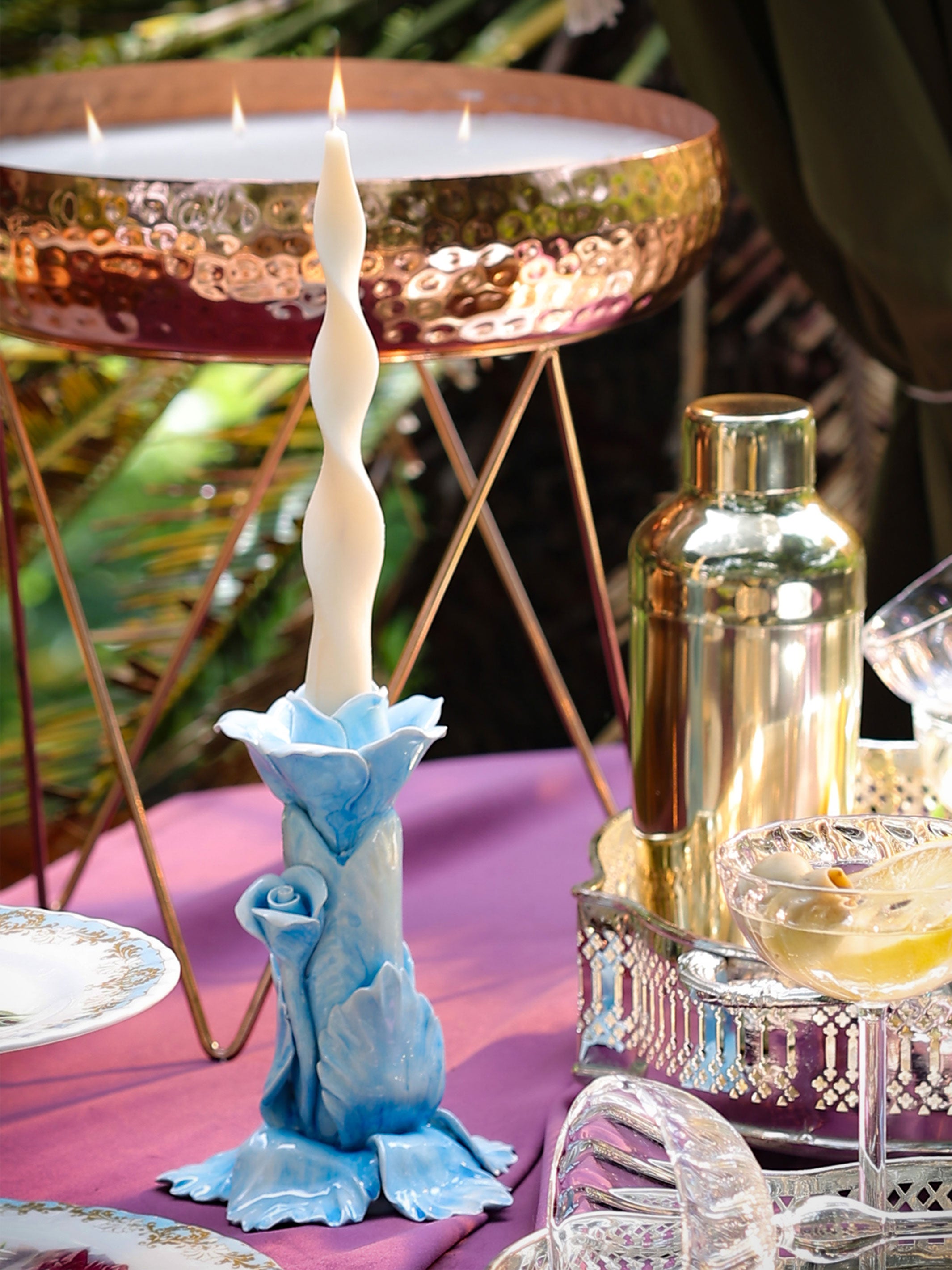 Blue Candle Holder - Product Image 