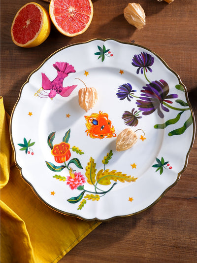 Floral Decal Platter