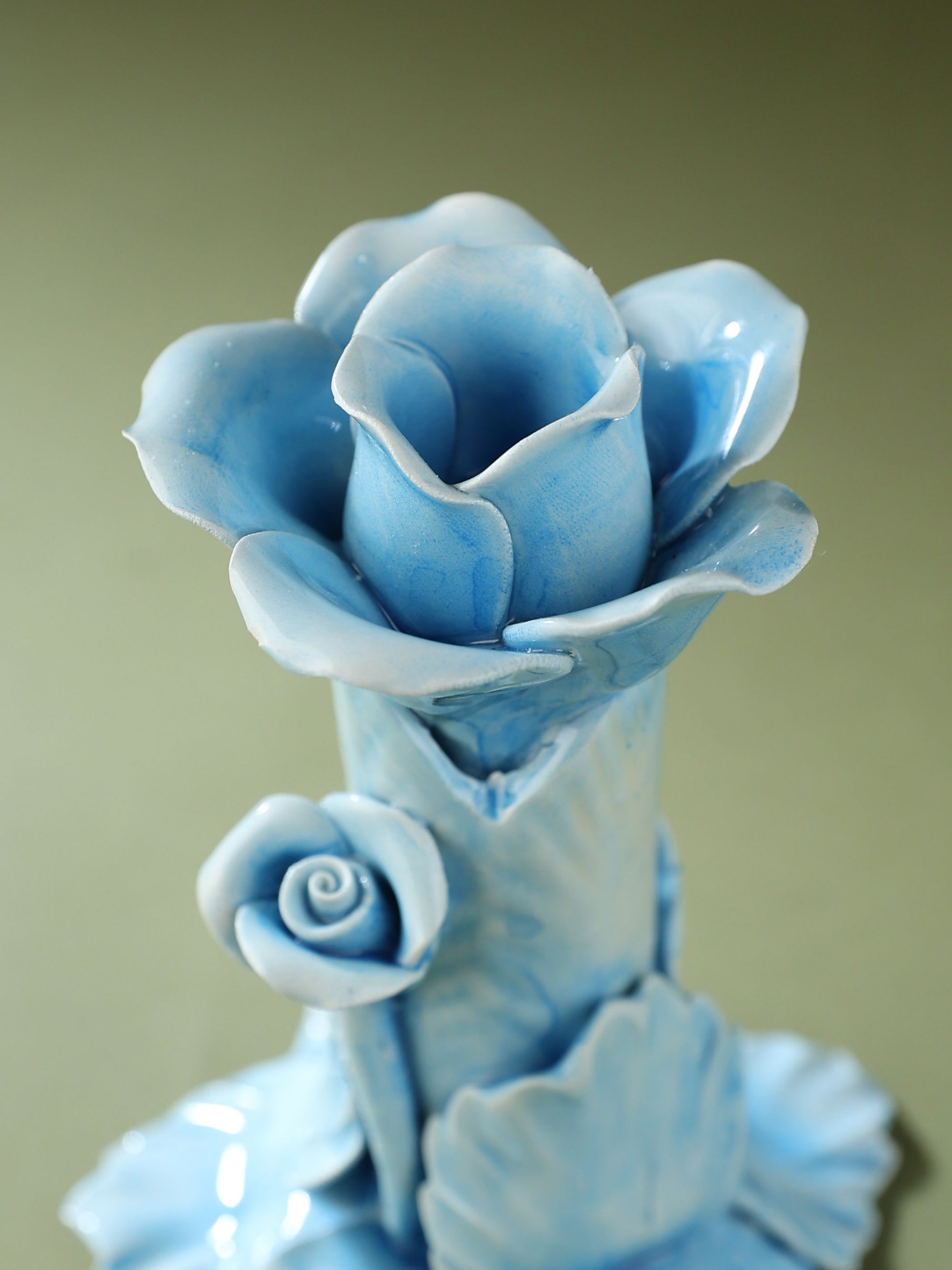 Blue Candle Holder