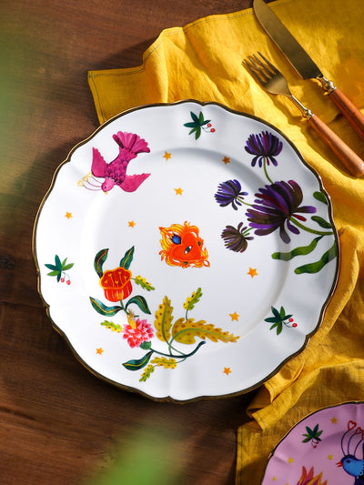 Floral Decal Platter