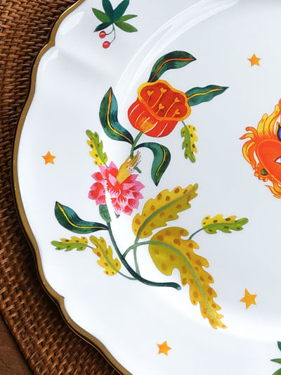 Floral Decal Platter