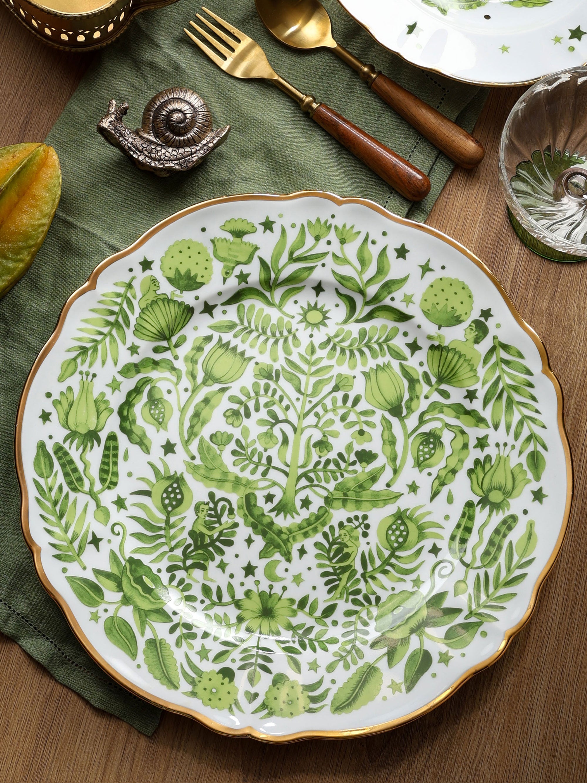 All Over Green Platter