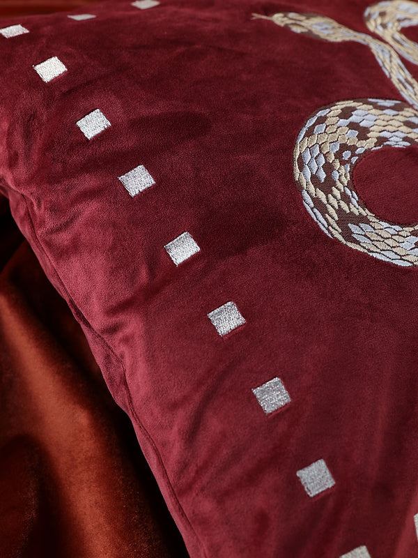 Vasuki Ruby Velvet Cushion