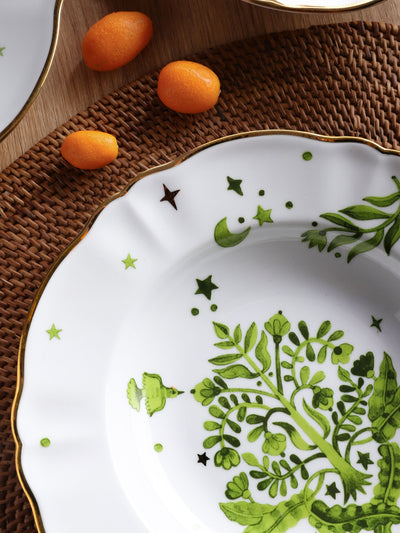 Floral Decal Deep Plate