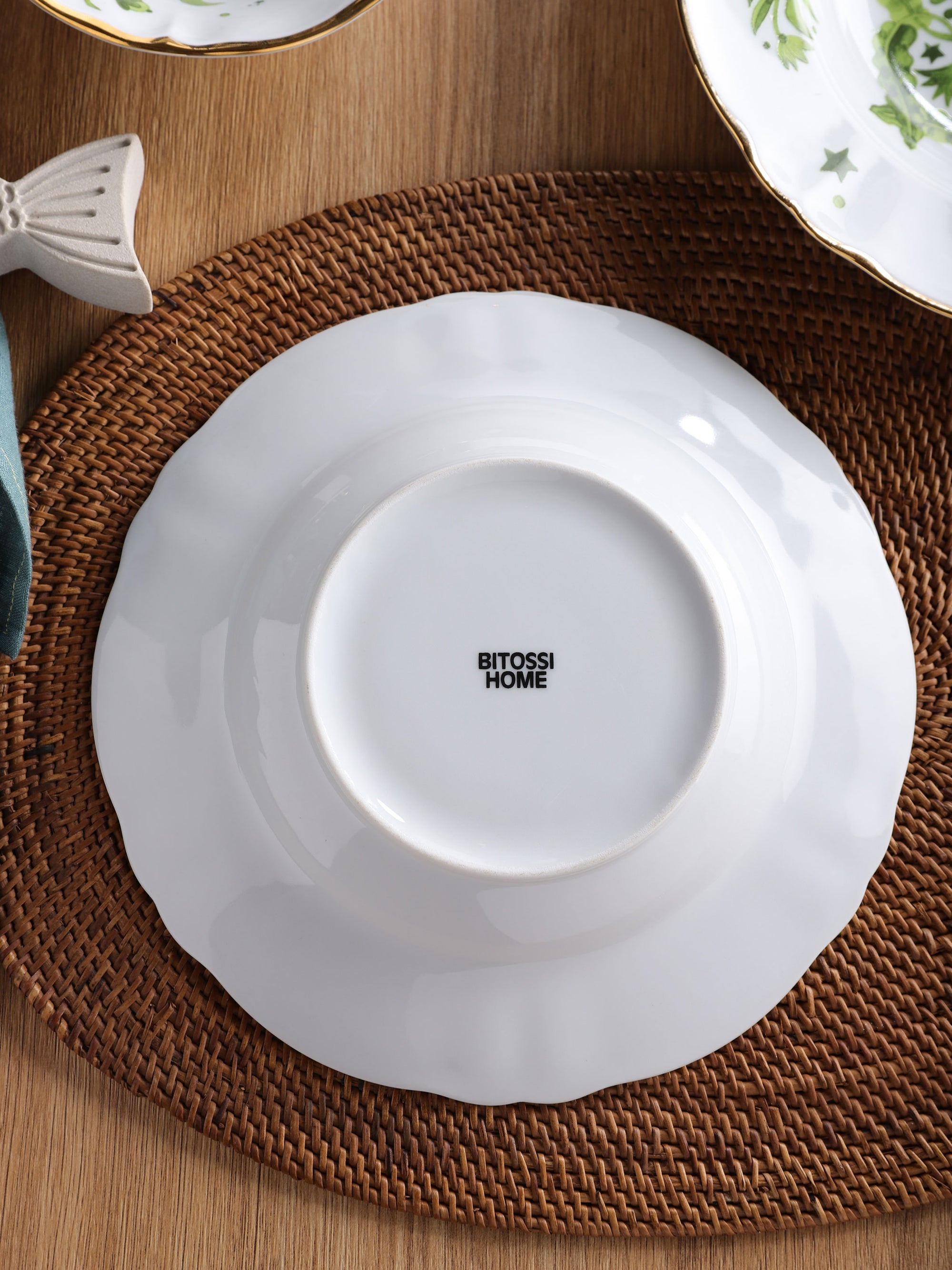 Floral Decal Deep Plate