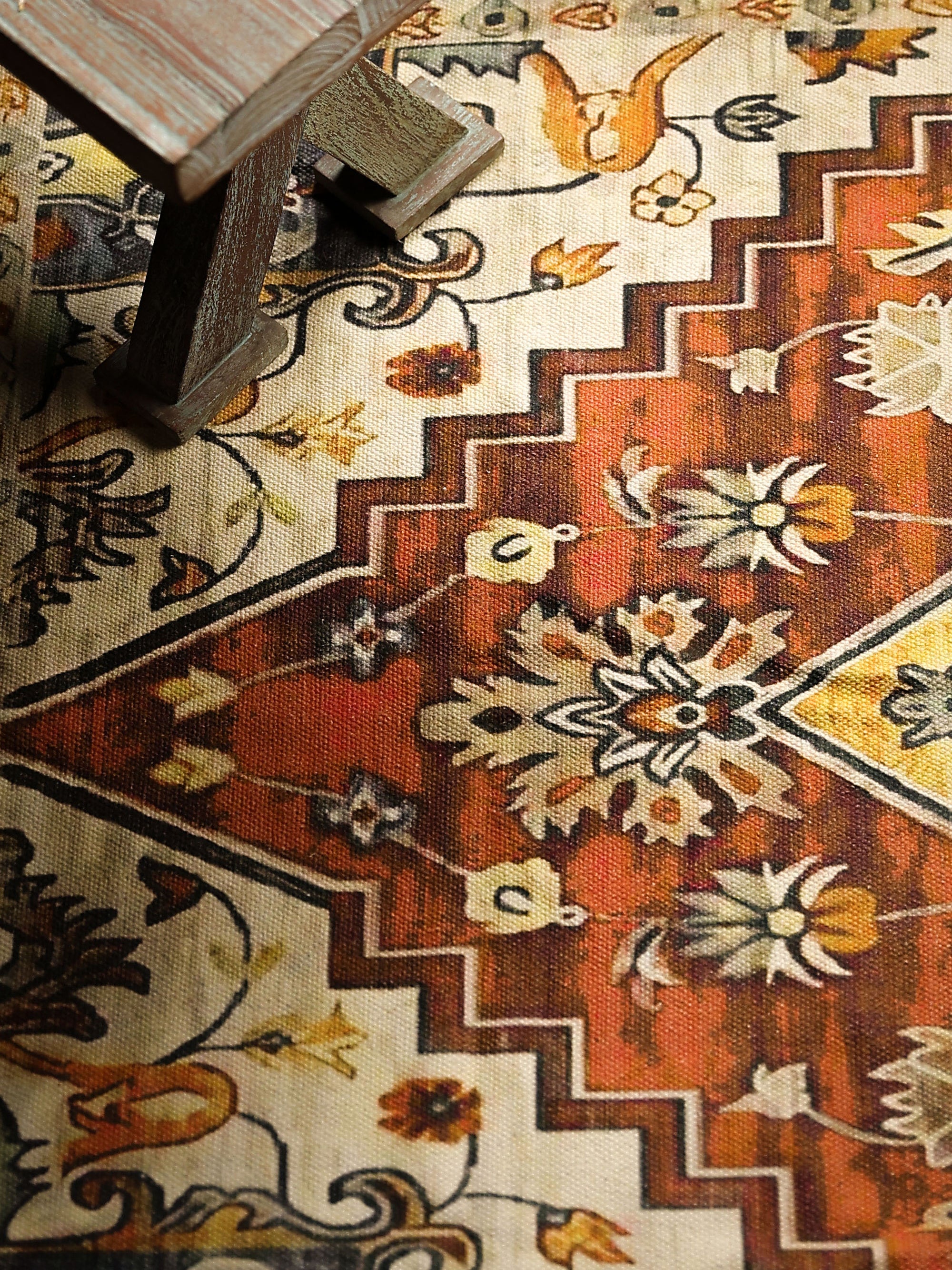 Vintage Geometric Medallion Area Rug