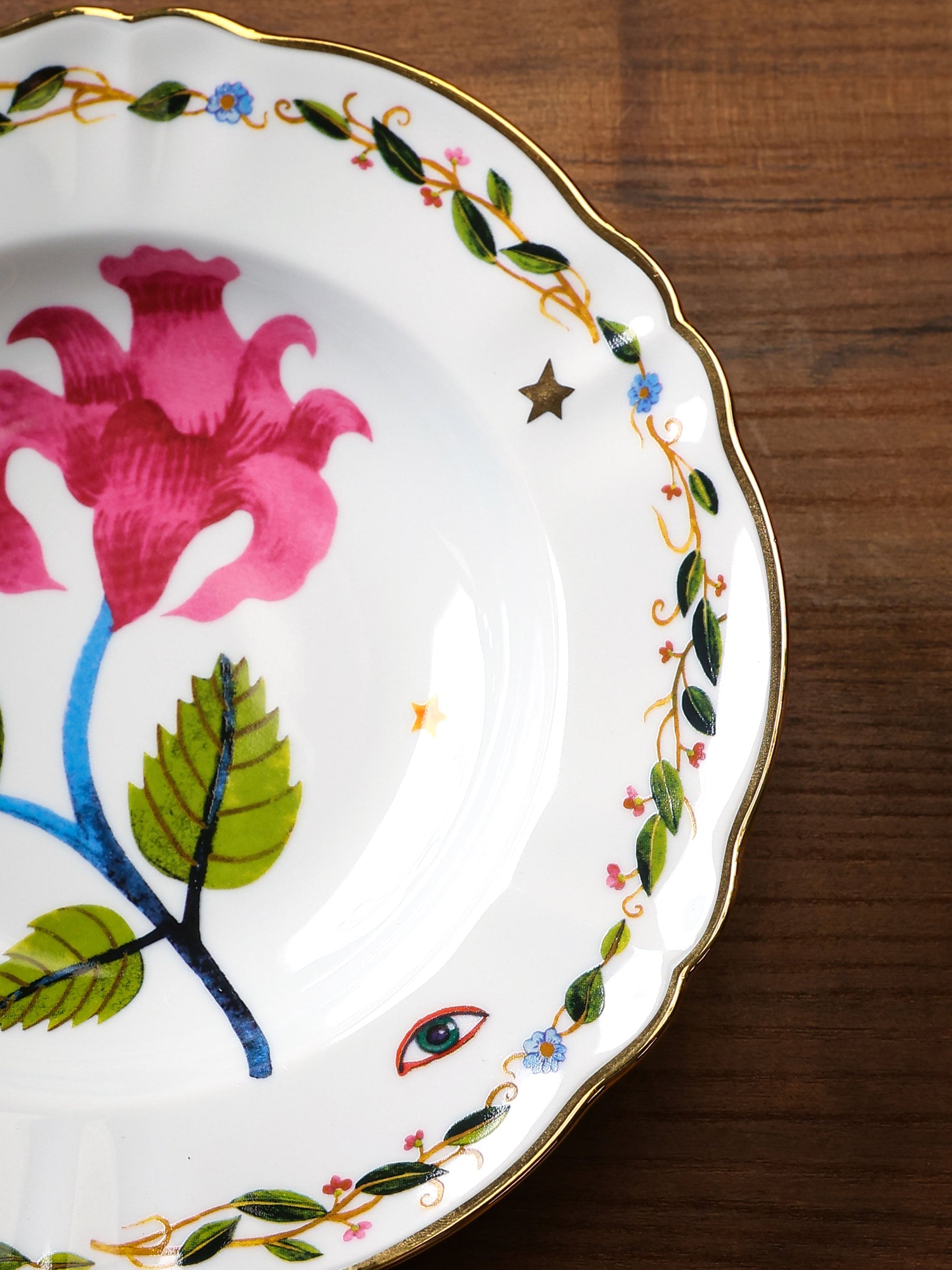 Pink Flower Deep Plate