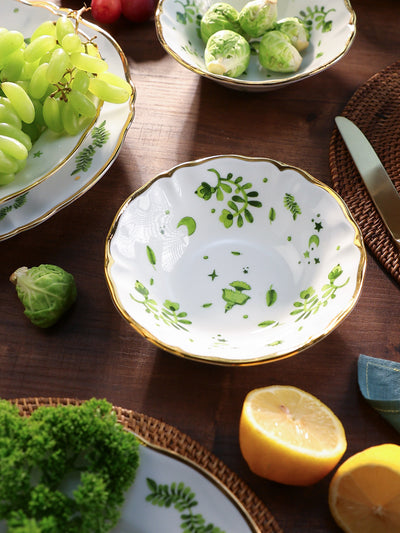Green Floral Bowl