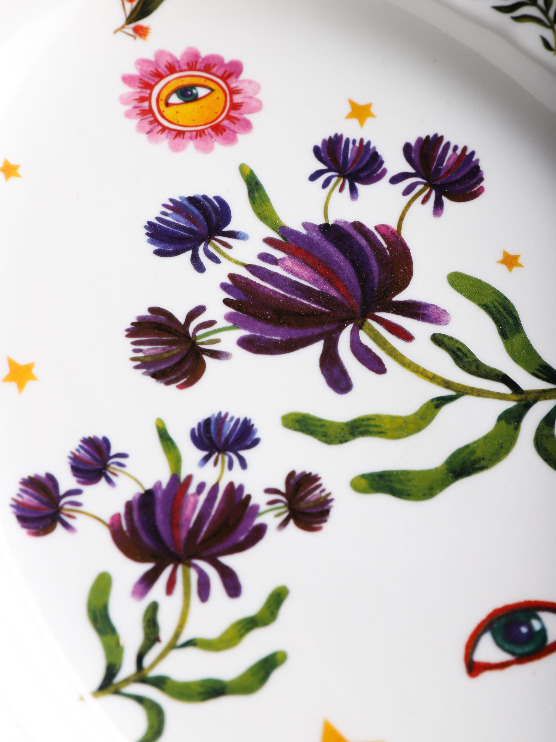 Floral Decal Oval Platter