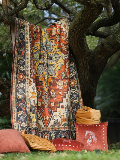 Vintage Geometric Medallion Area Rug