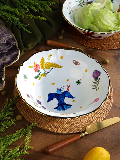 Floral decal Salad Bowl