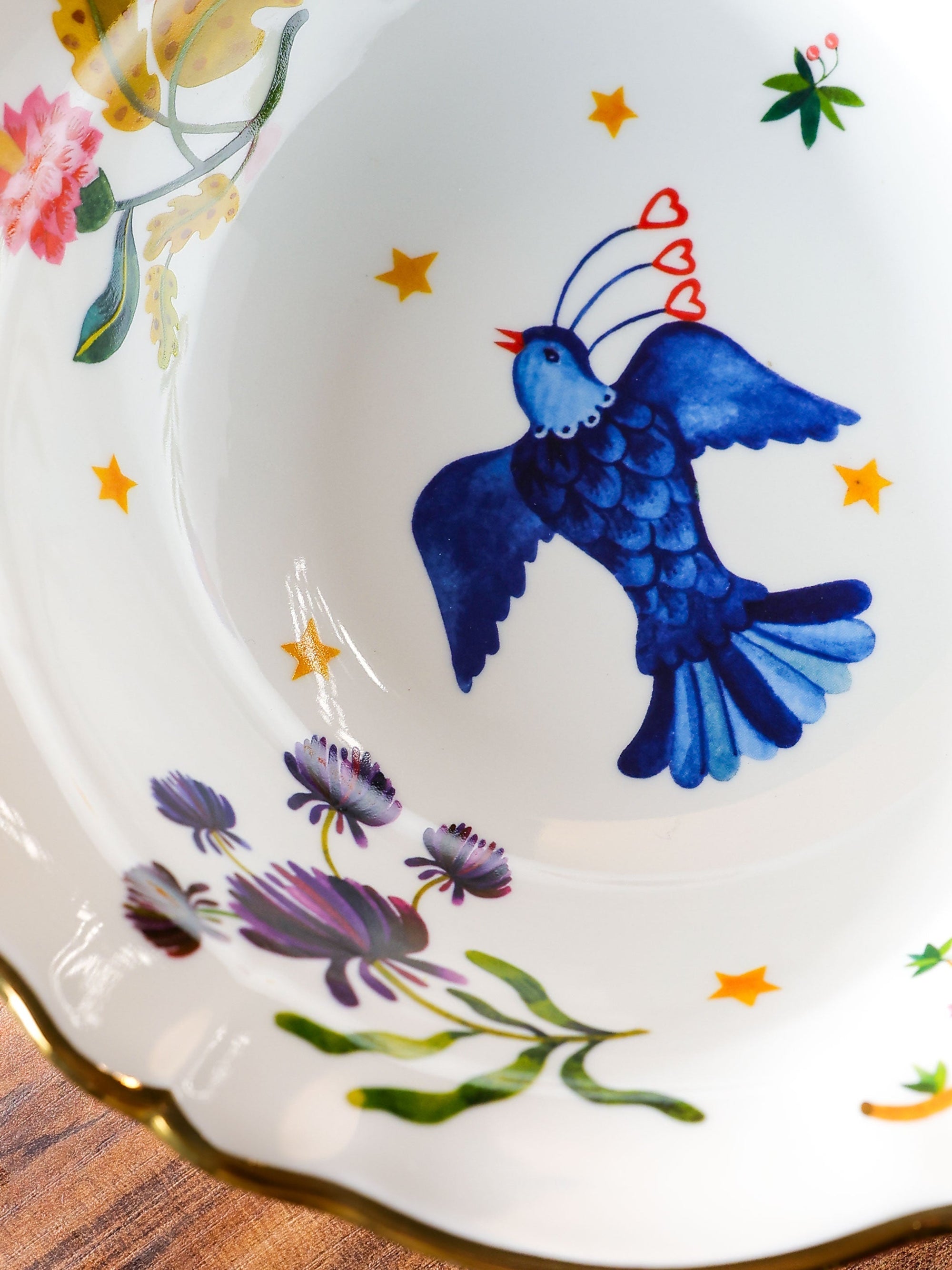 Floral decal Salad Bowl