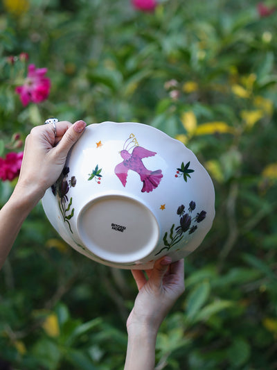 Floral decal Salad Bowl
