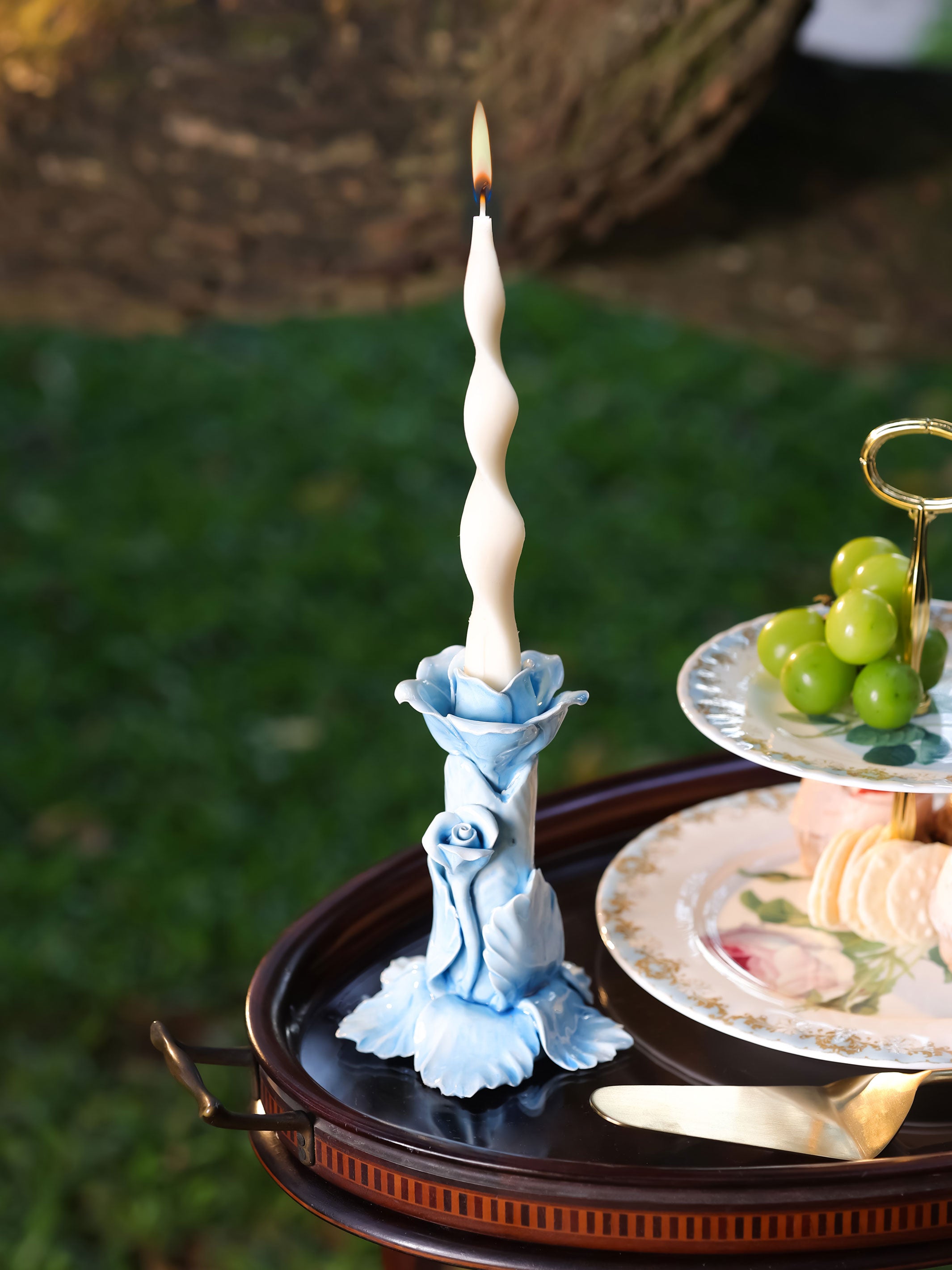 Blue Candle Holder