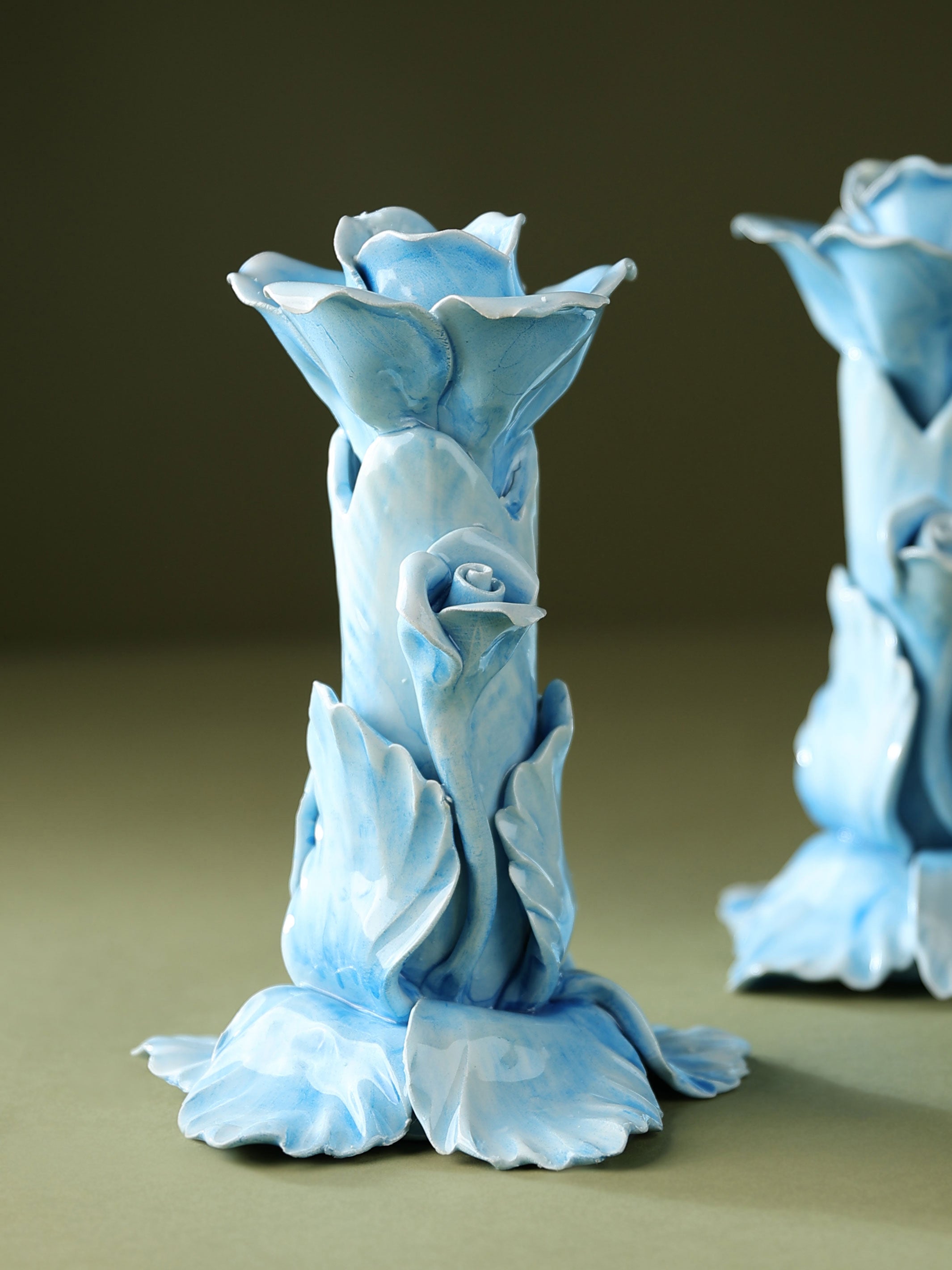 Blue Candle Holder
