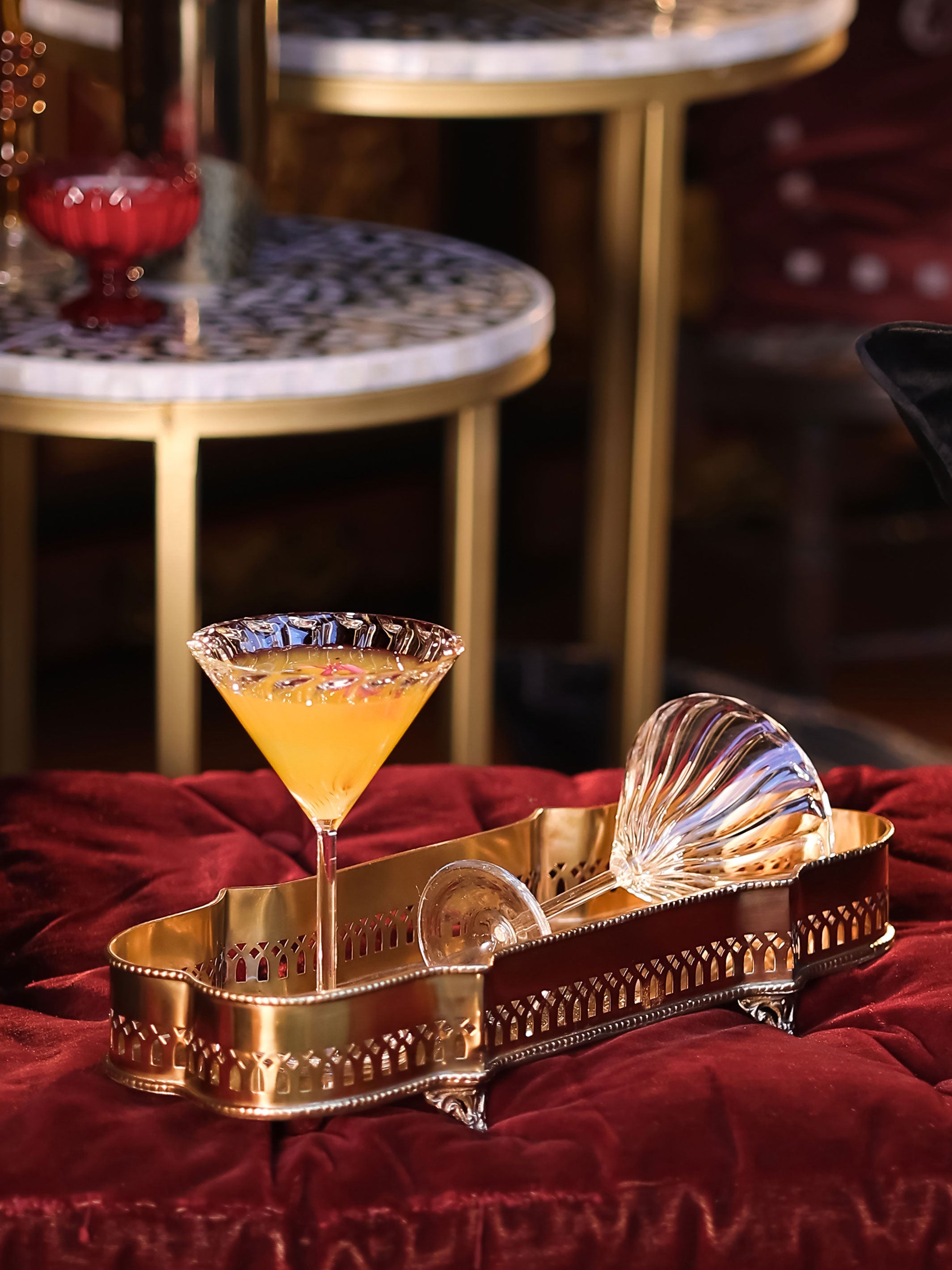 Victorian Rectangular Tray Gold