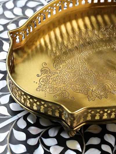 Victorian Curve Tray Medium Gold